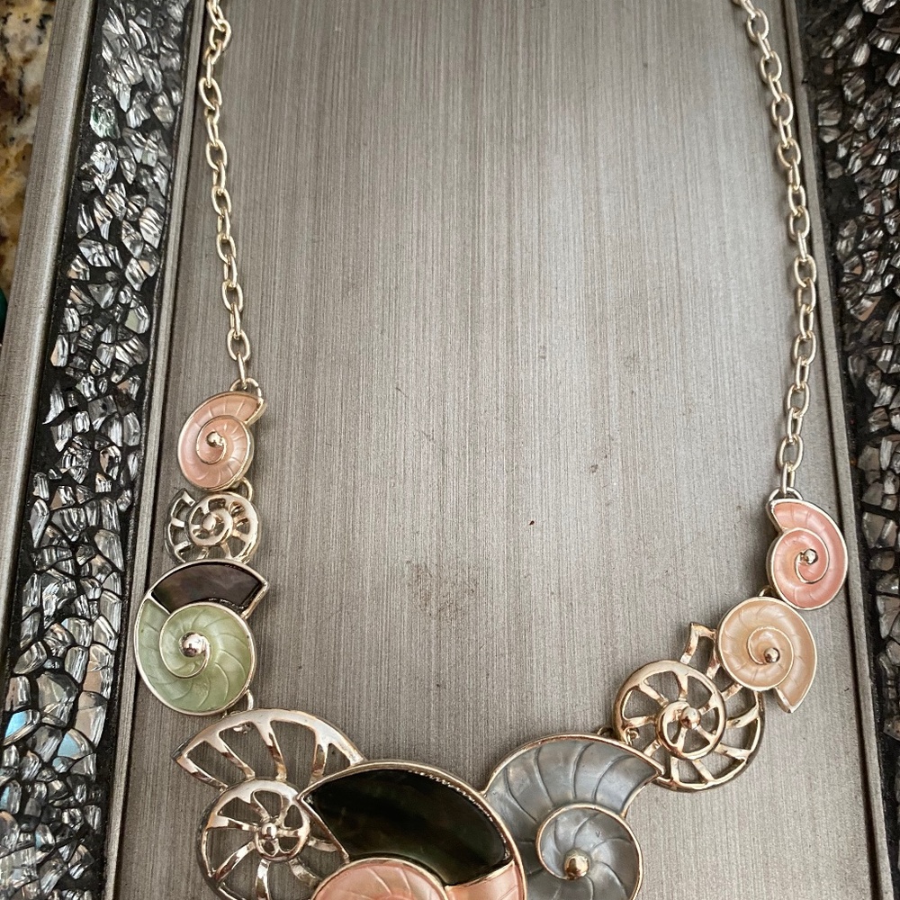 Pink coral statement necklace